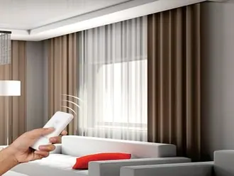 Motorized curtain operated by remote